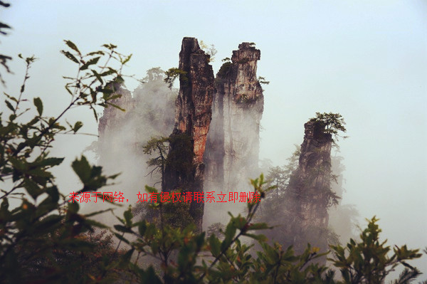 张家界核心景区 霜降迎来阿凡达悬浮仙景